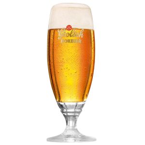 Grolsch Bokbier Glas op voet 6 stuks: met bier